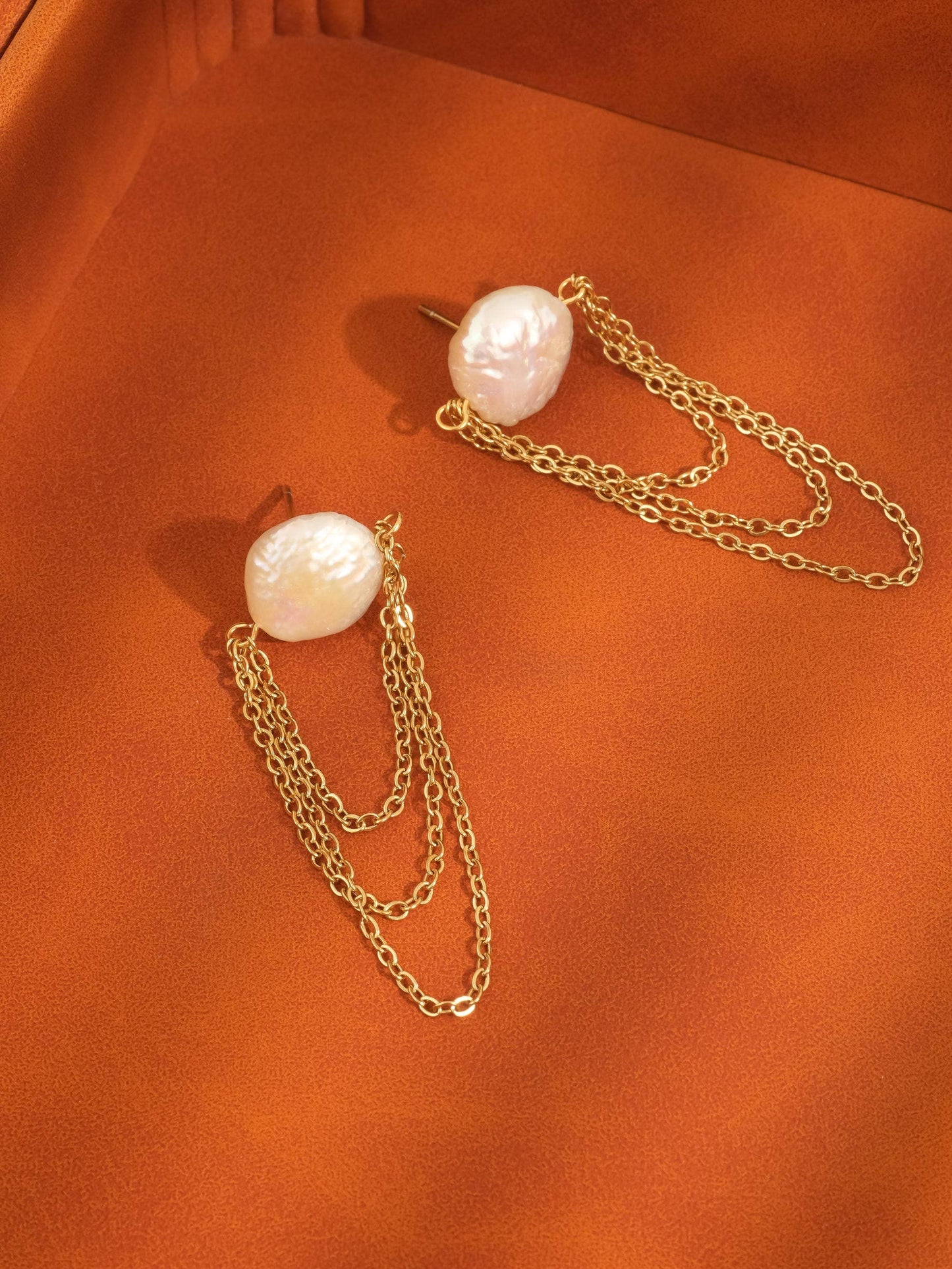 Pearl Chain Earrings