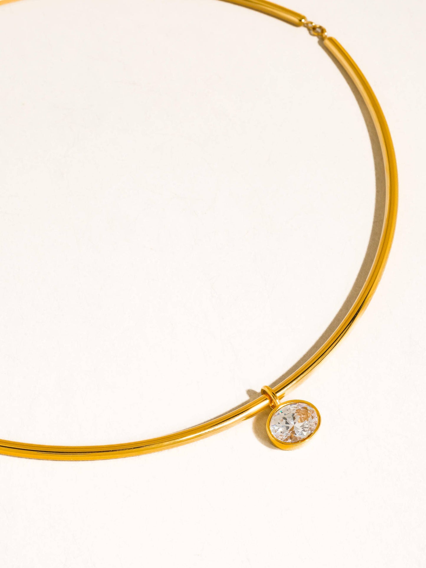 Campbell Oval 18K Gold Non-Tarnish Choker