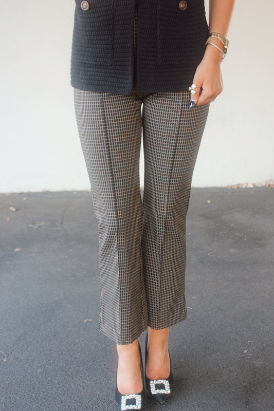 Everday Plaid Pant-Black