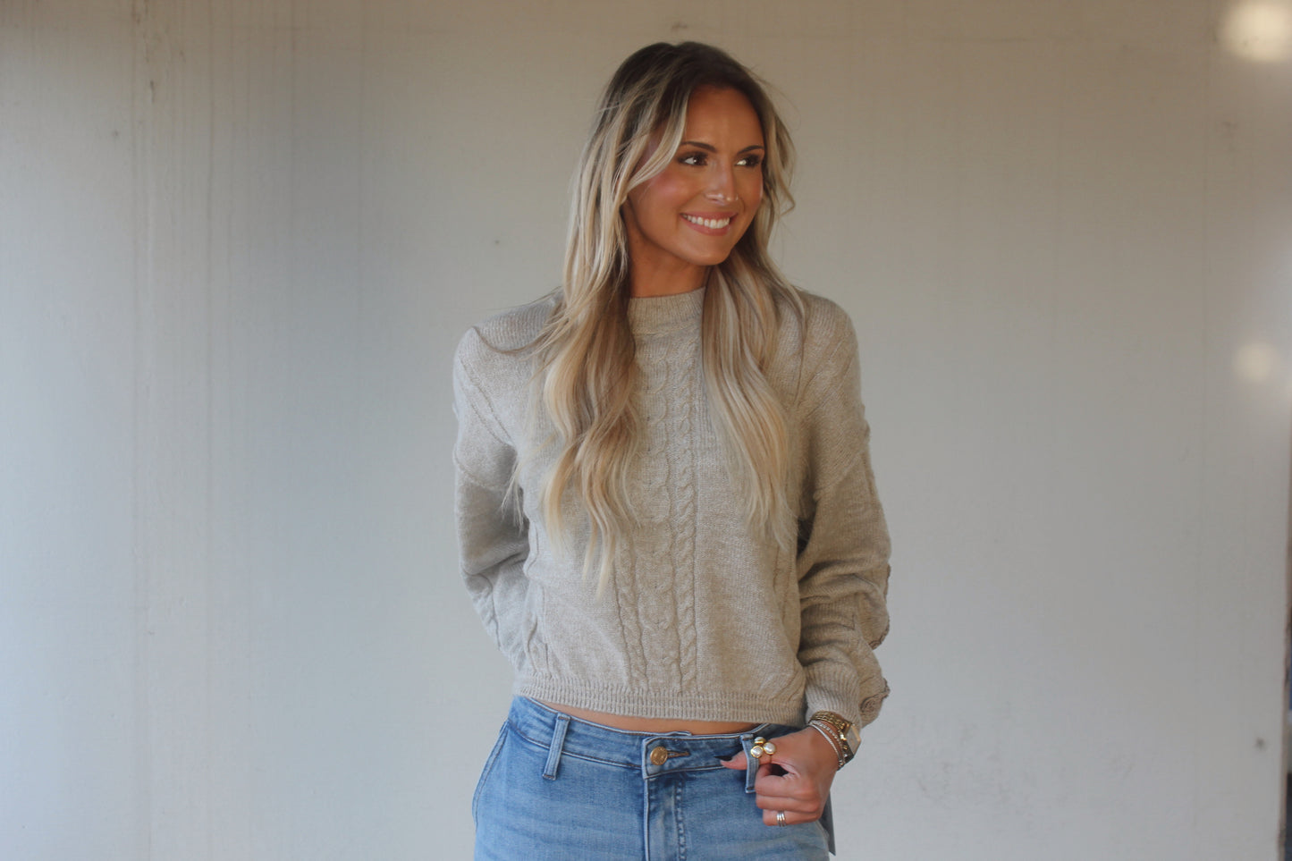 Evie Cable Knit Sweater