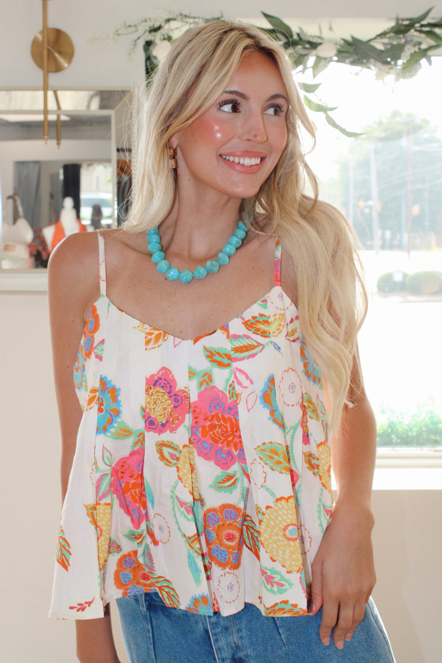Perfectly Paisley Flutter Tank Top