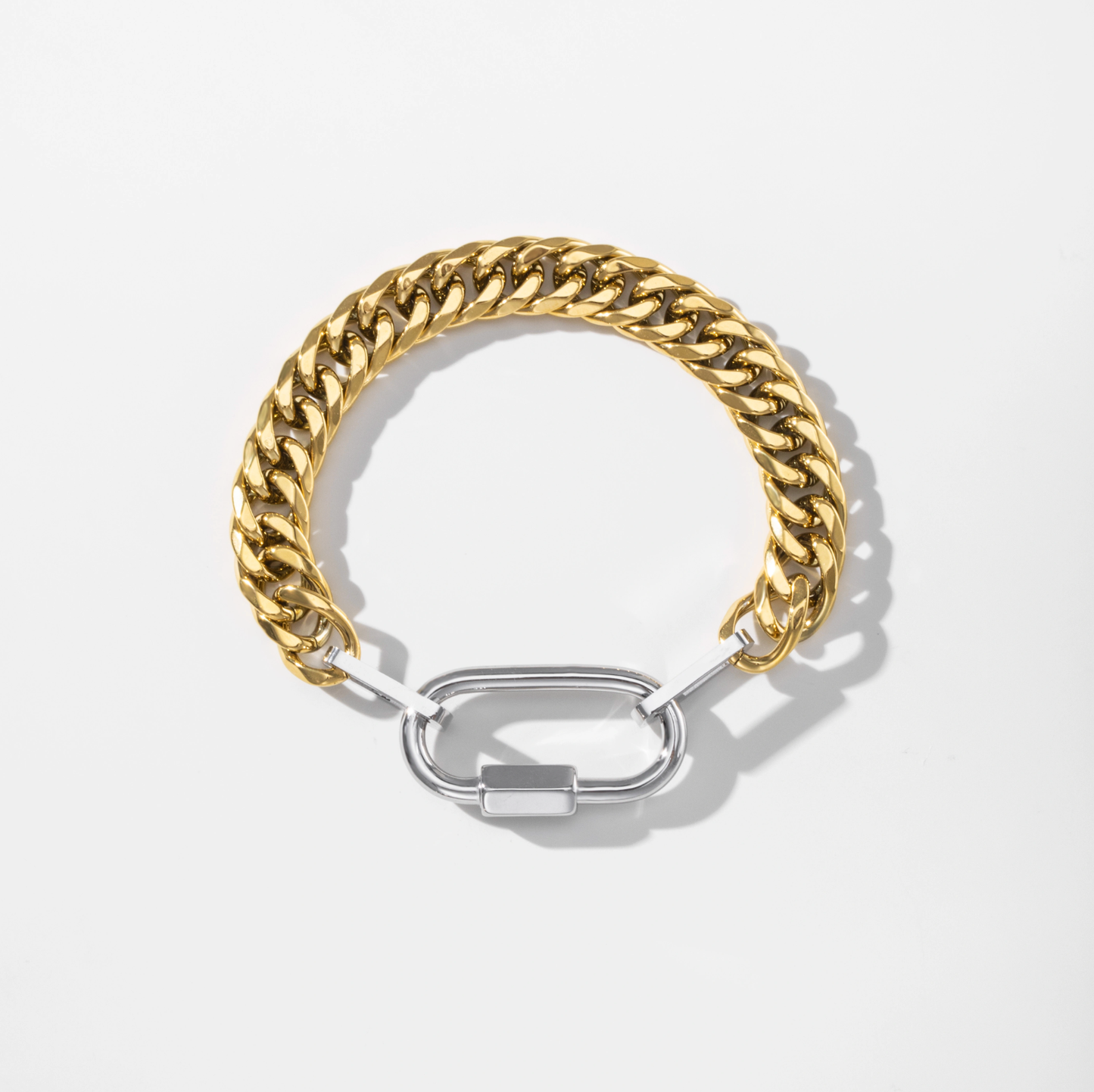 Harper Gold Two-Tone Chain Bracelet | Stainless Steel + Waterproof