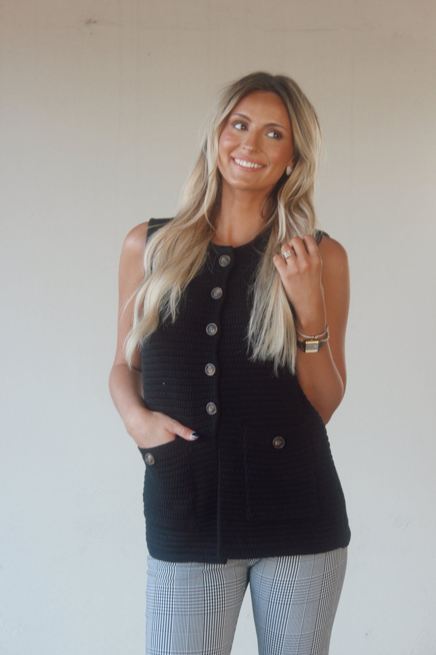 Leslie Button Down Tank