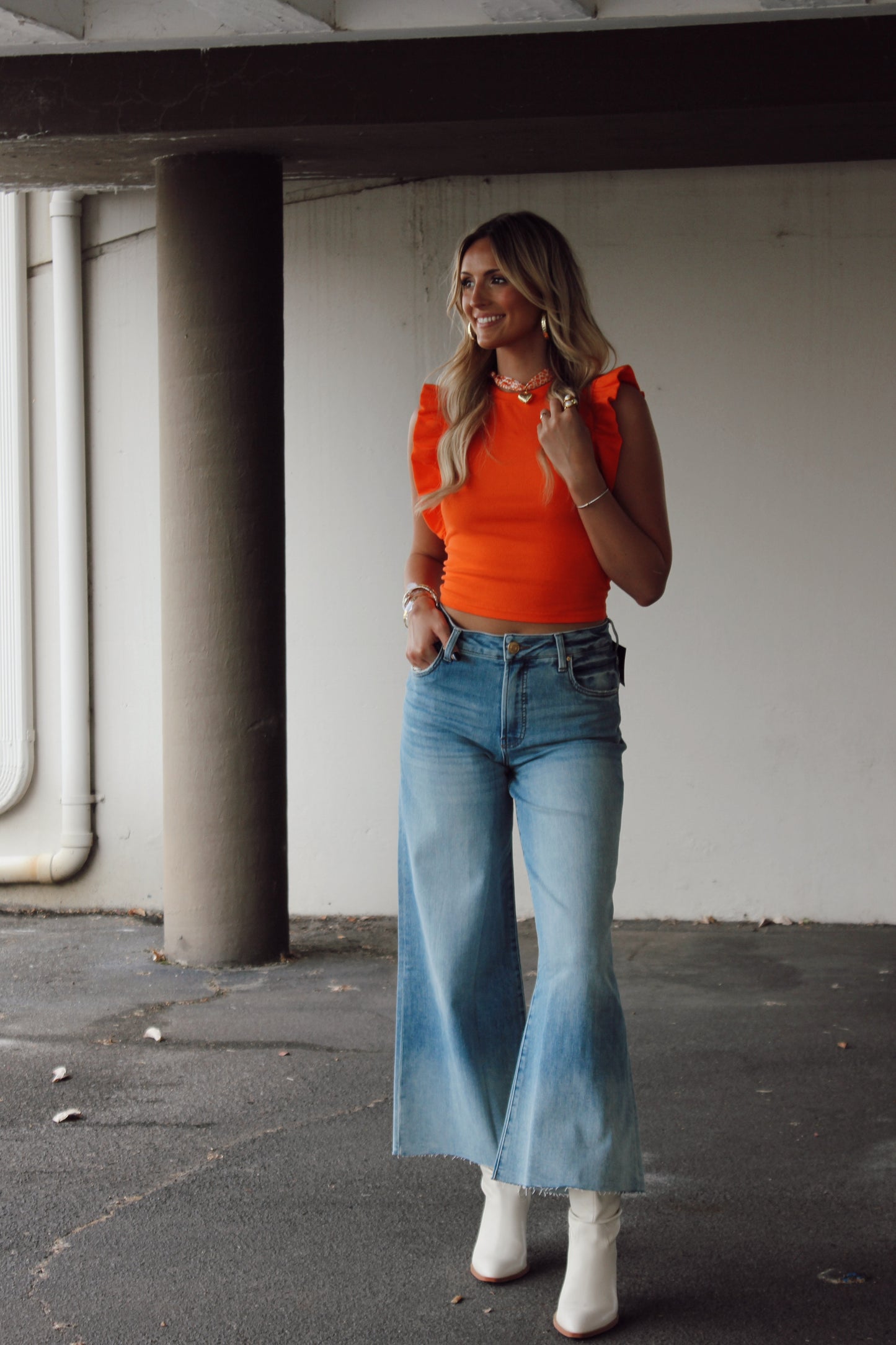 Brin Ruffle Sleeve Top