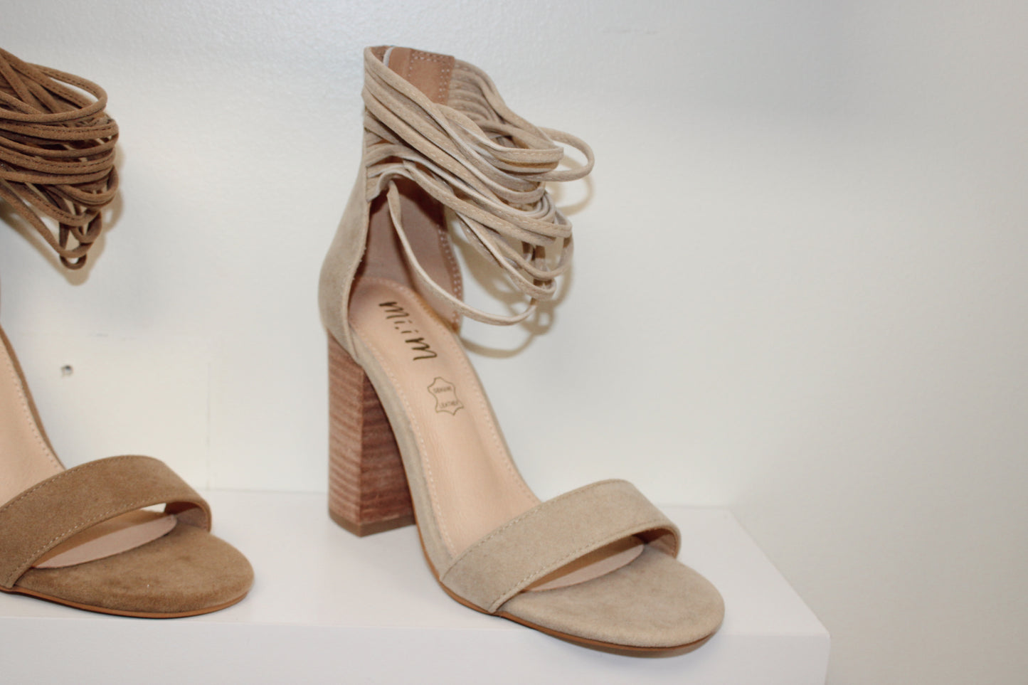 Layered Strap Heel- Biege