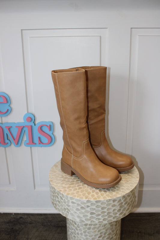 Classic Round Toe Riding Knee High Boot