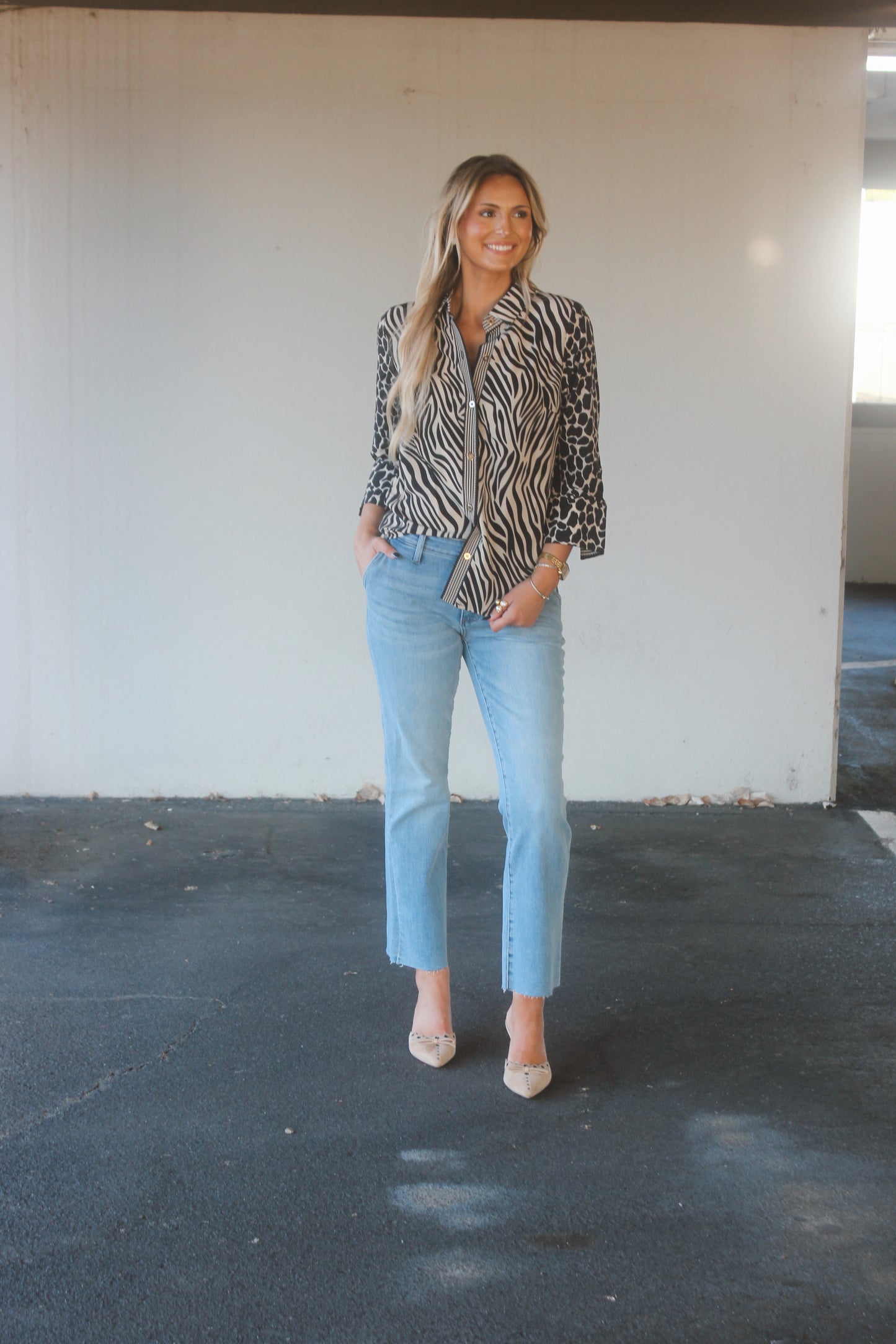 Mary Animal Print Blouse