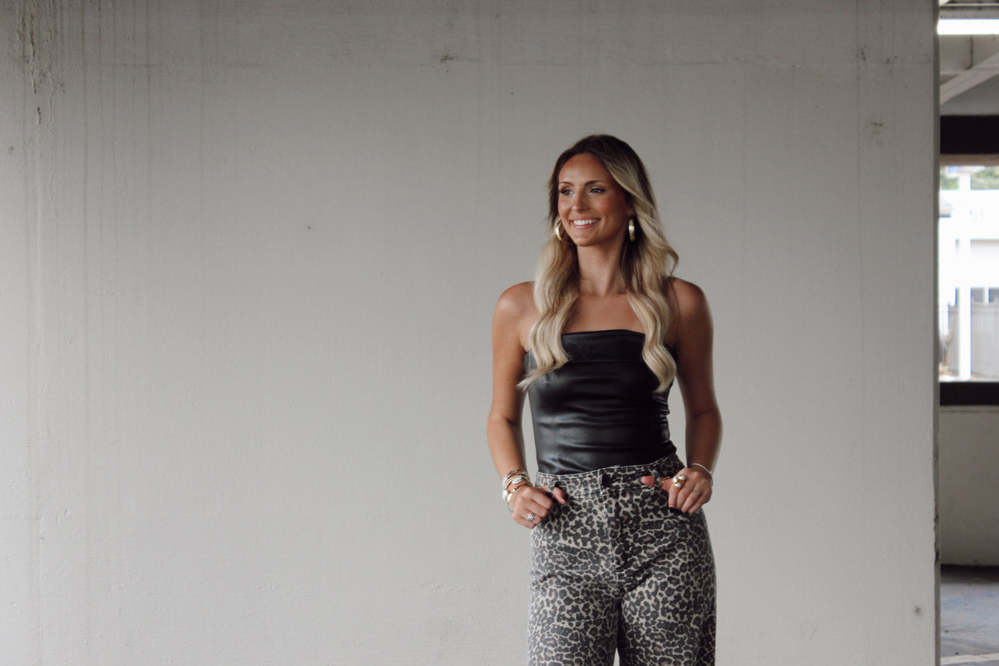 Kerri Leather Top