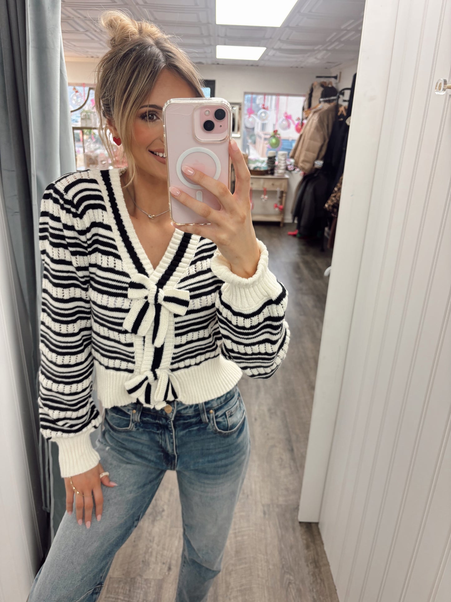 Everyday Striped Cardigan
