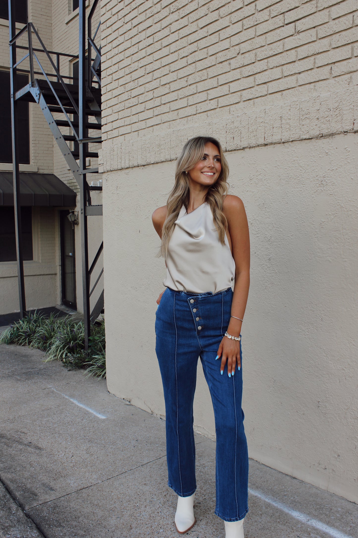 Victoria High Neck Halter Top