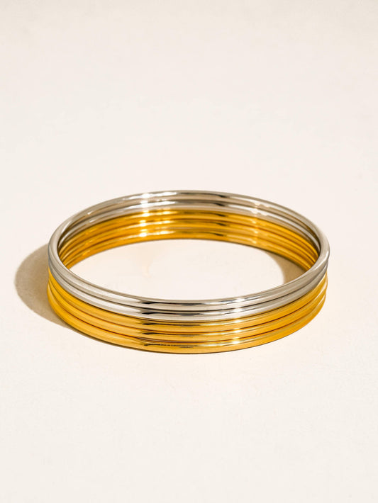 Olyss Classic Thin Bangle Set