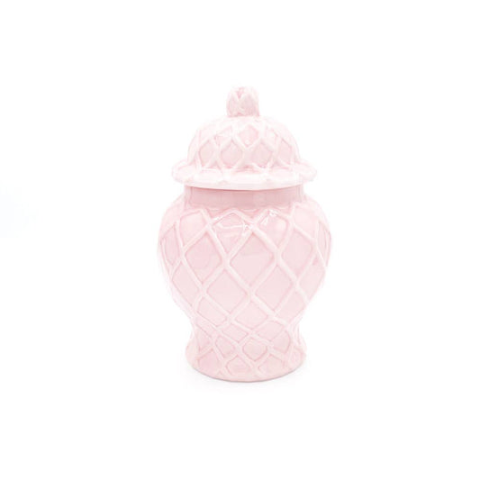 Small Pink Textured Ginger Jar