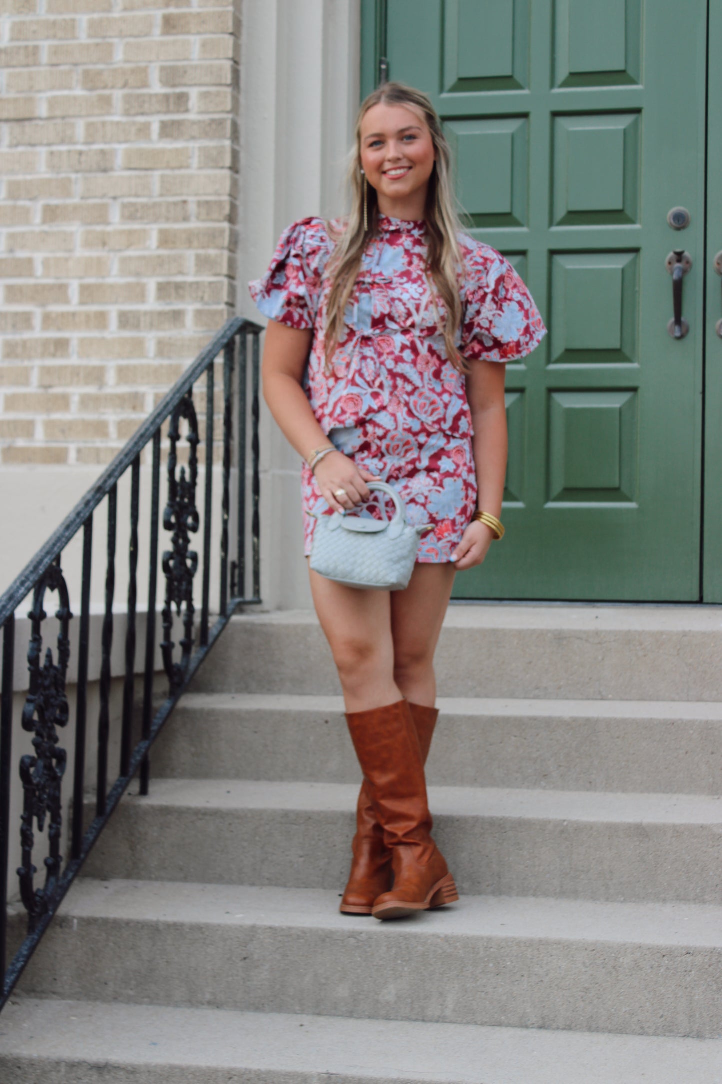 Izzie Floral Front Tie Top