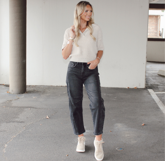 Britten Collared Knit Top