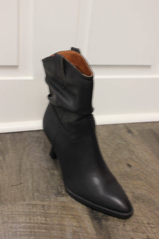 Riga Scruched Ankle Boot- Black