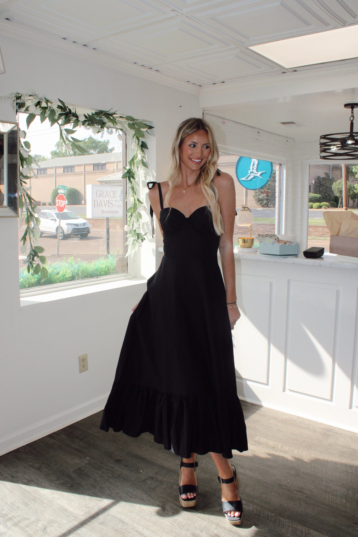 Lonnie Ruched Detail Maxi Dress