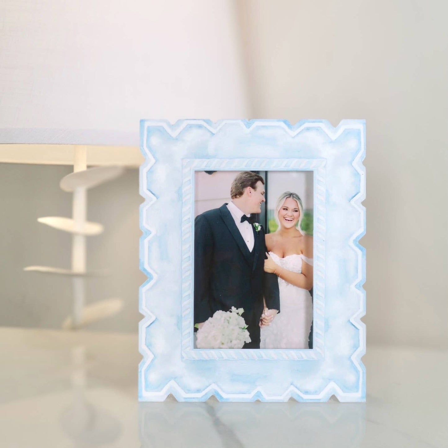 Acrylic Magnetic Frame - Blue & White