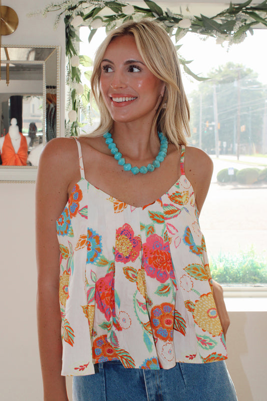 Perfectly Paisley Flutter Tank Top