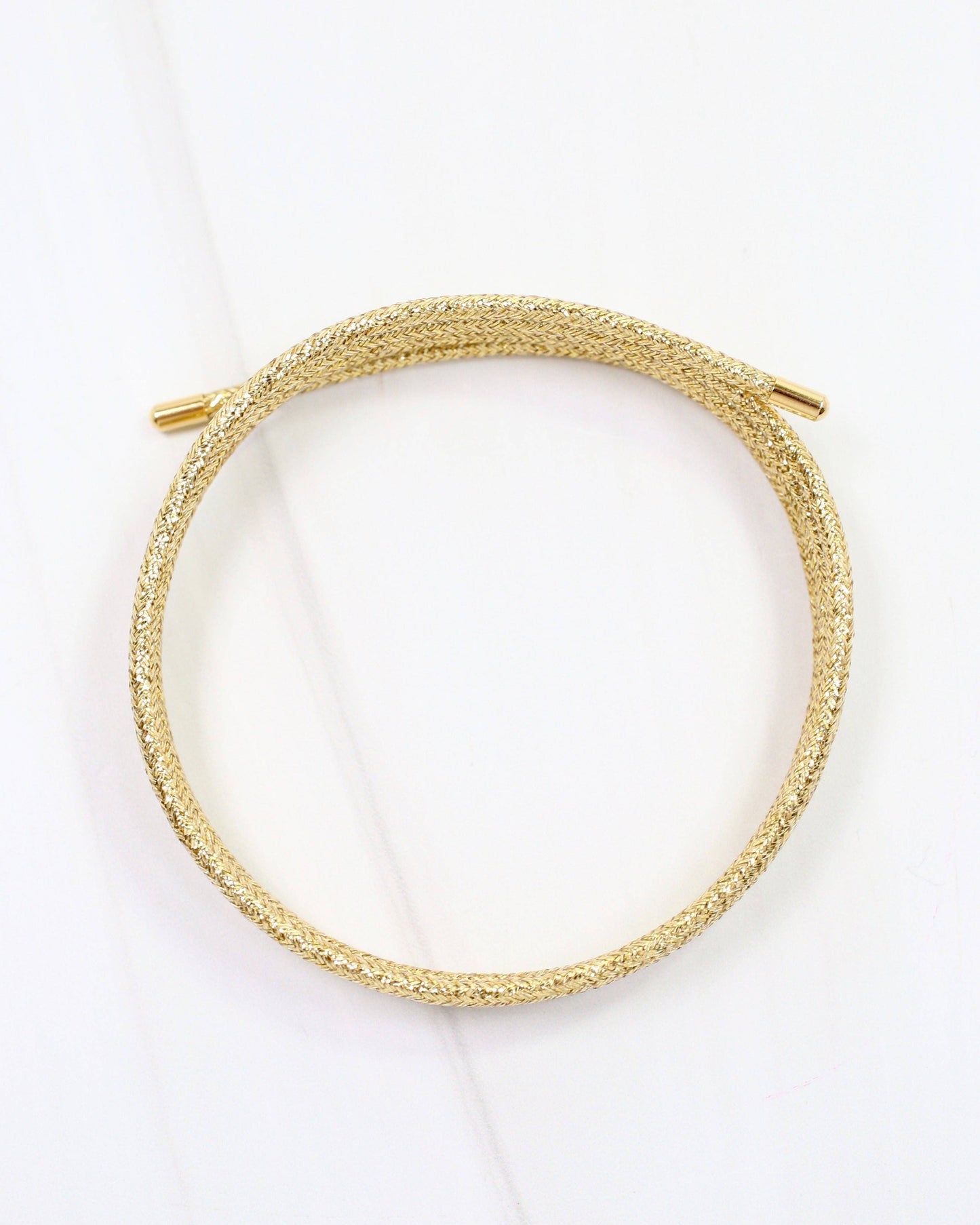 Magnetic Cord Necklace Gold