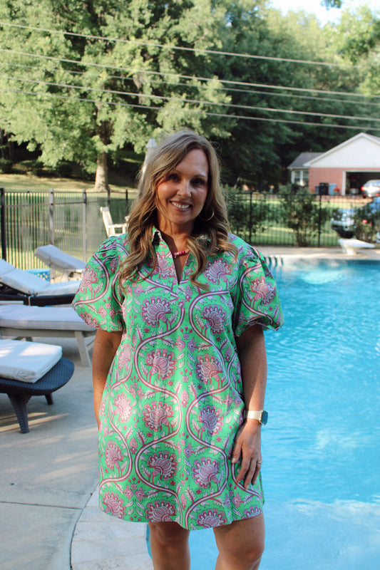 Peyton Paisley Print Mini Dress