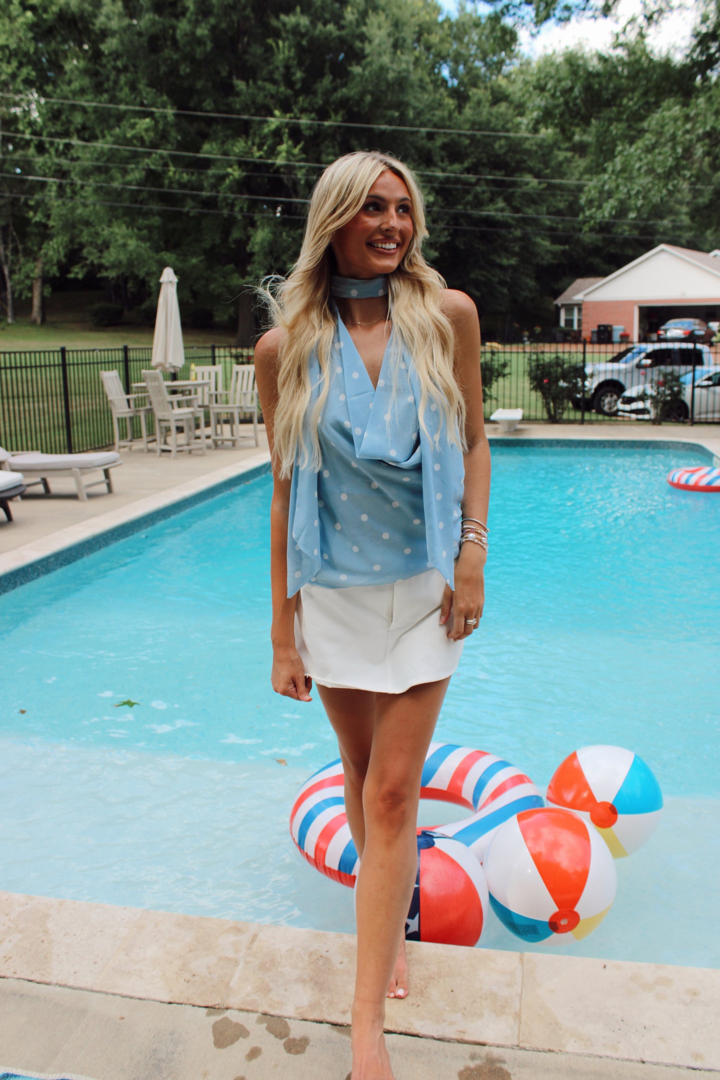 White Denim Skort