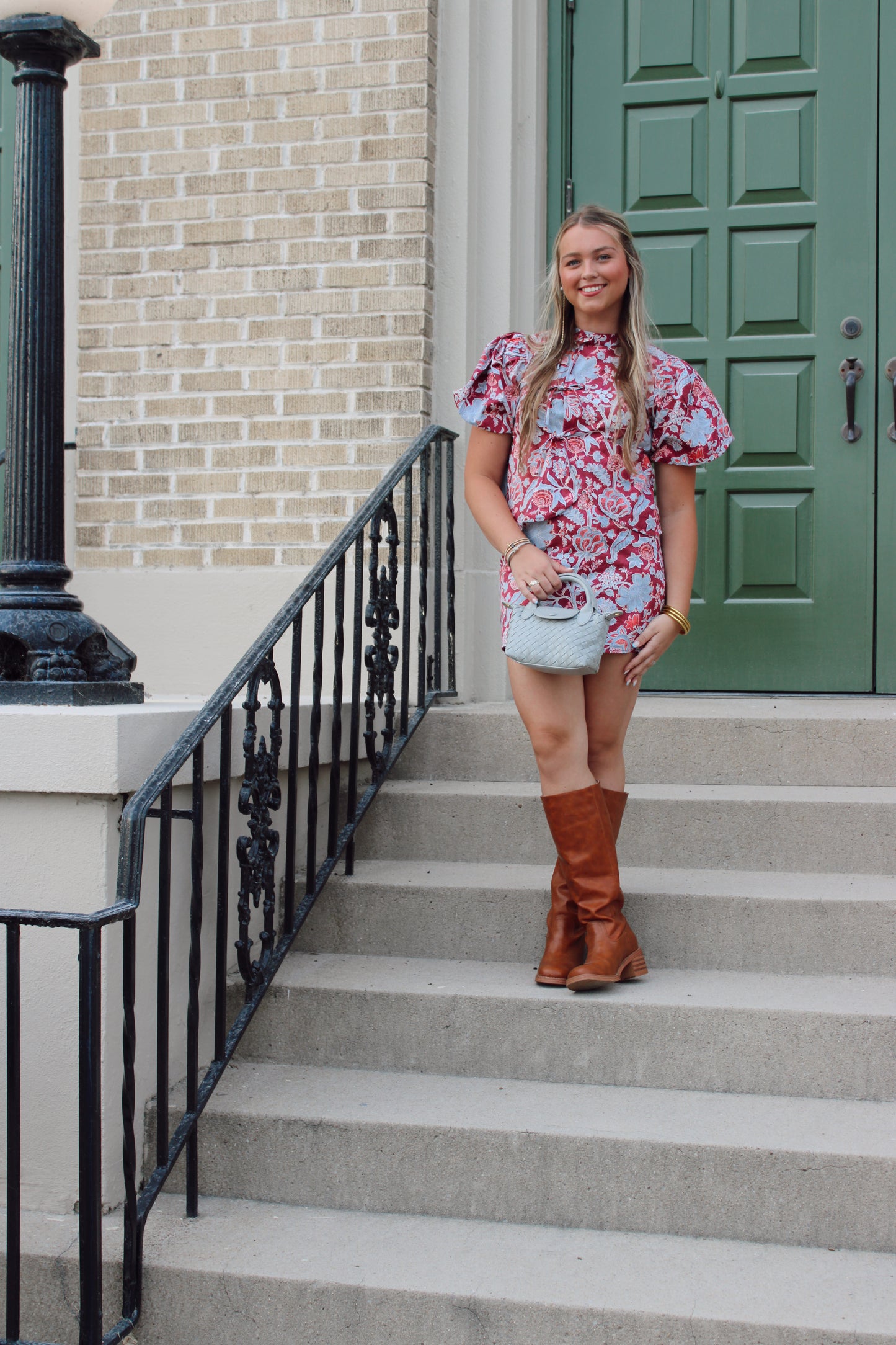 Izzie Floral Front Tie Top
