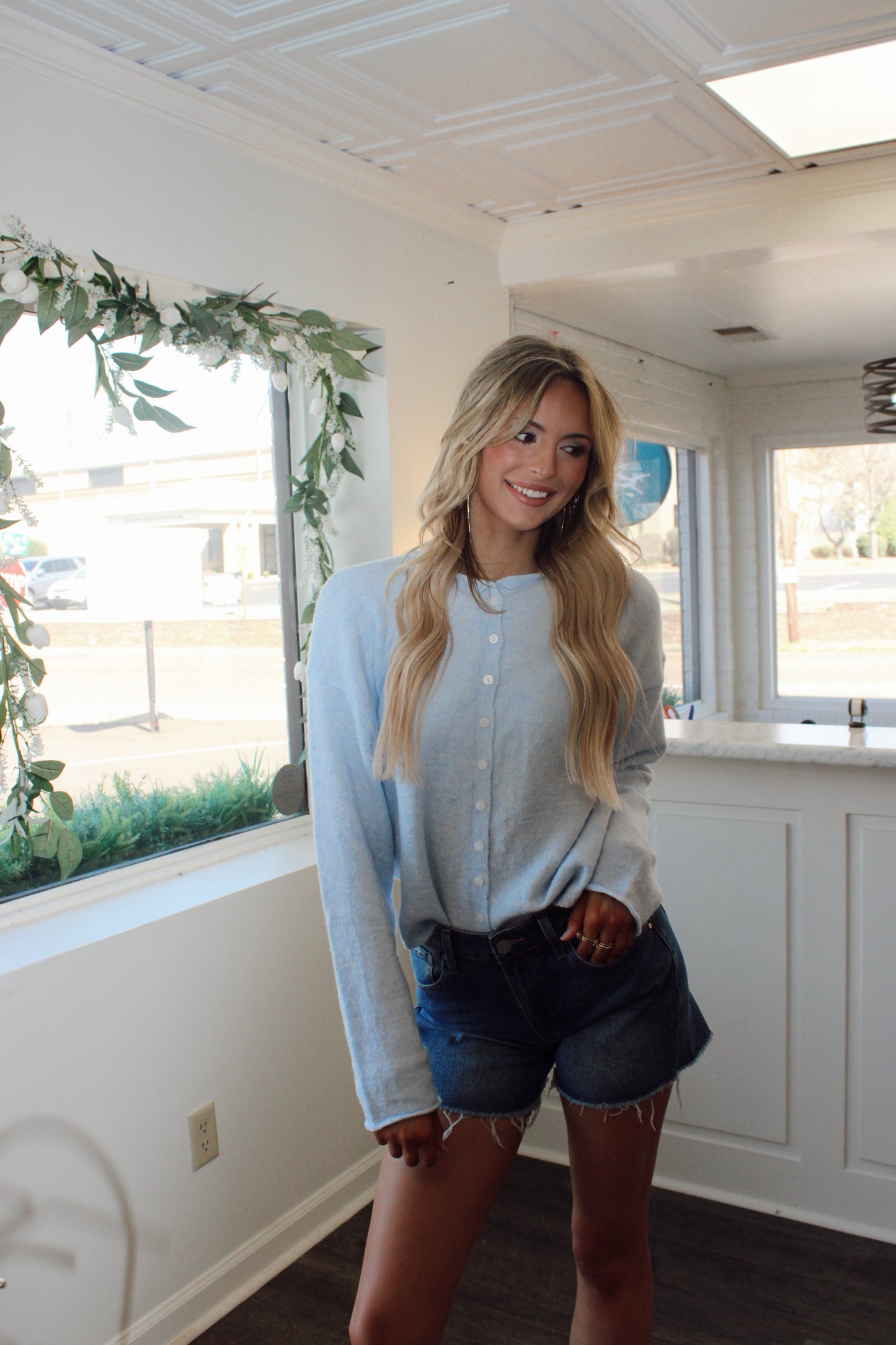 Essential Button Down Cardigan Top