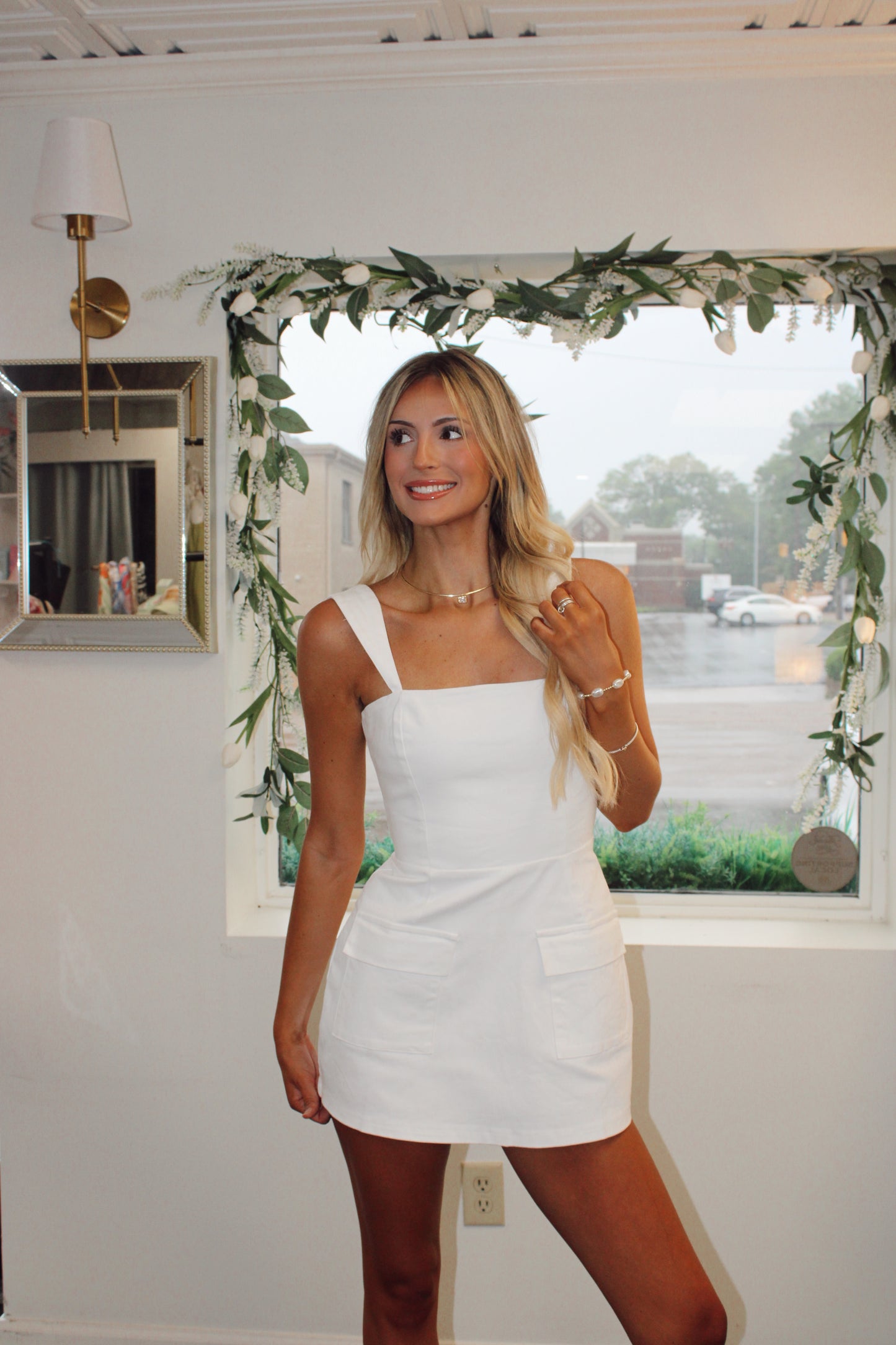 Broadway White Denim Mini Dress