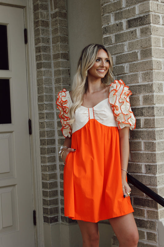 Annie Detailed Sleeve Mini Dress