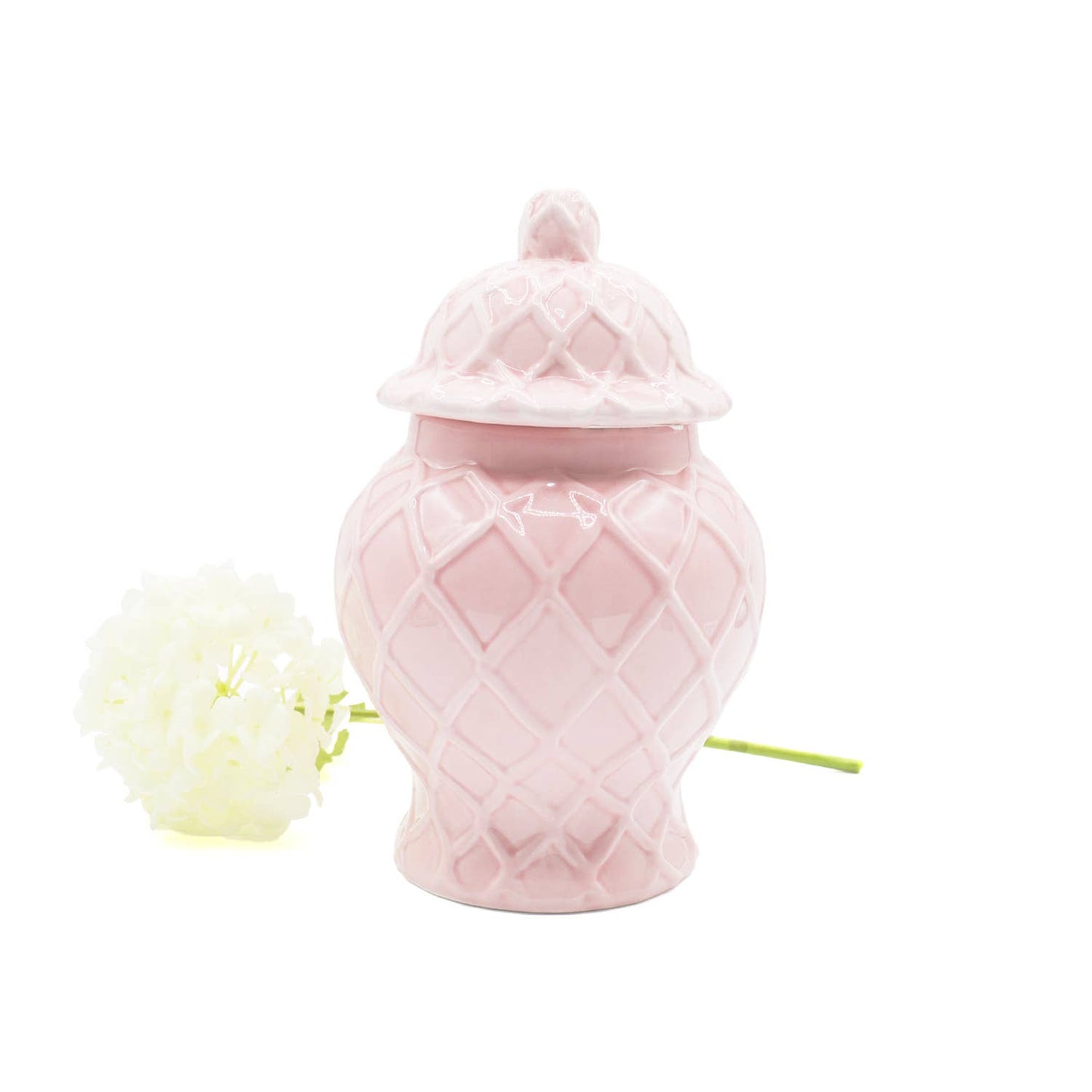 Small Pink Textured Ginger Jar