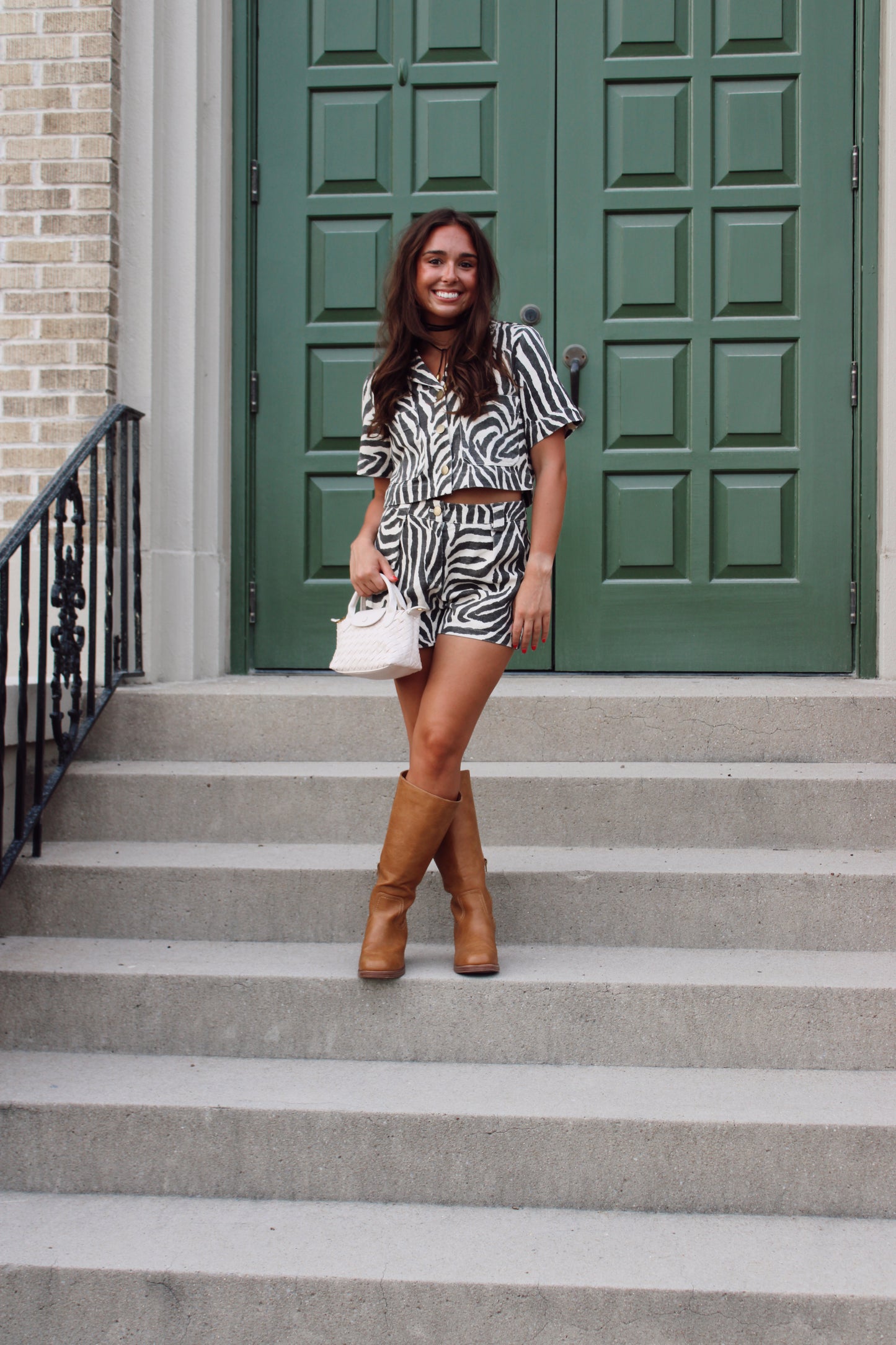 Kristen Zebra Matching Set Top