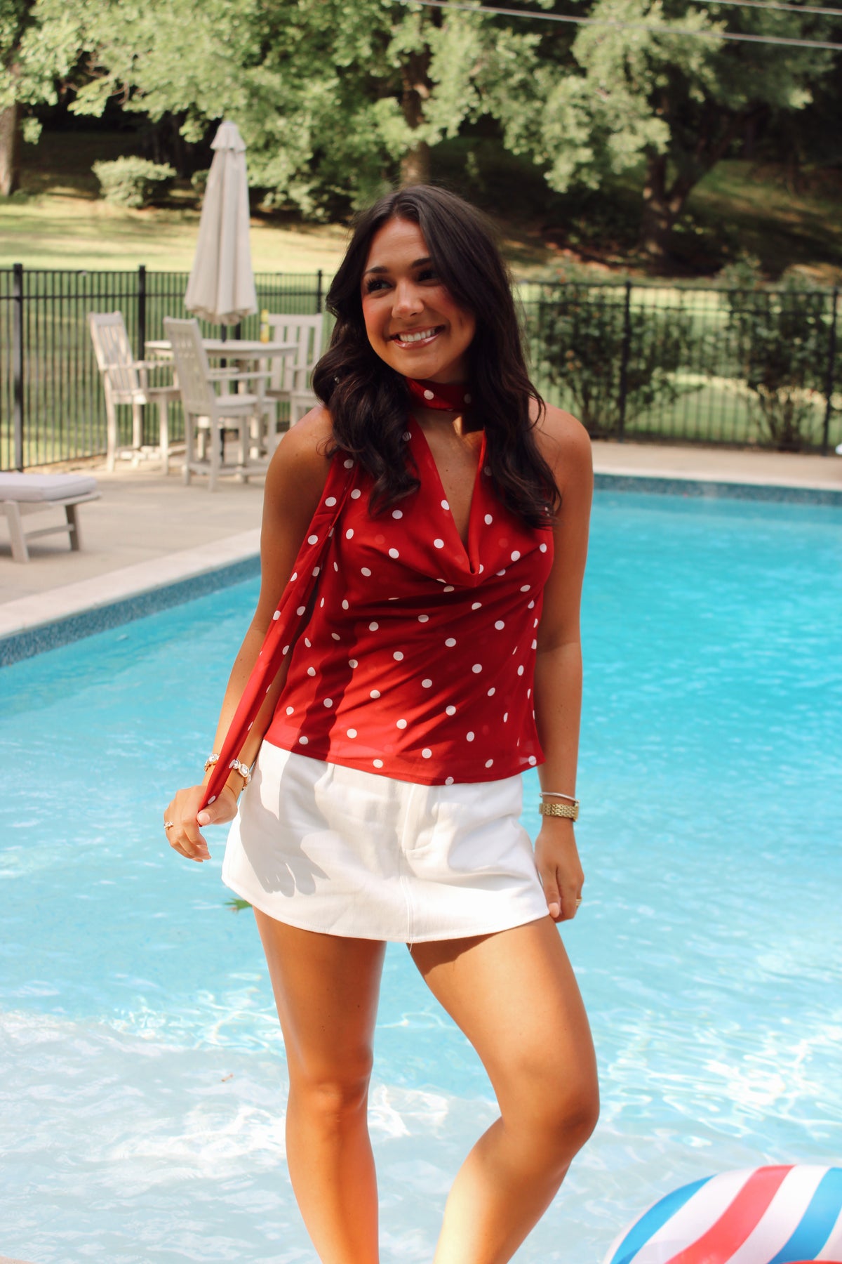 White Denim Skort