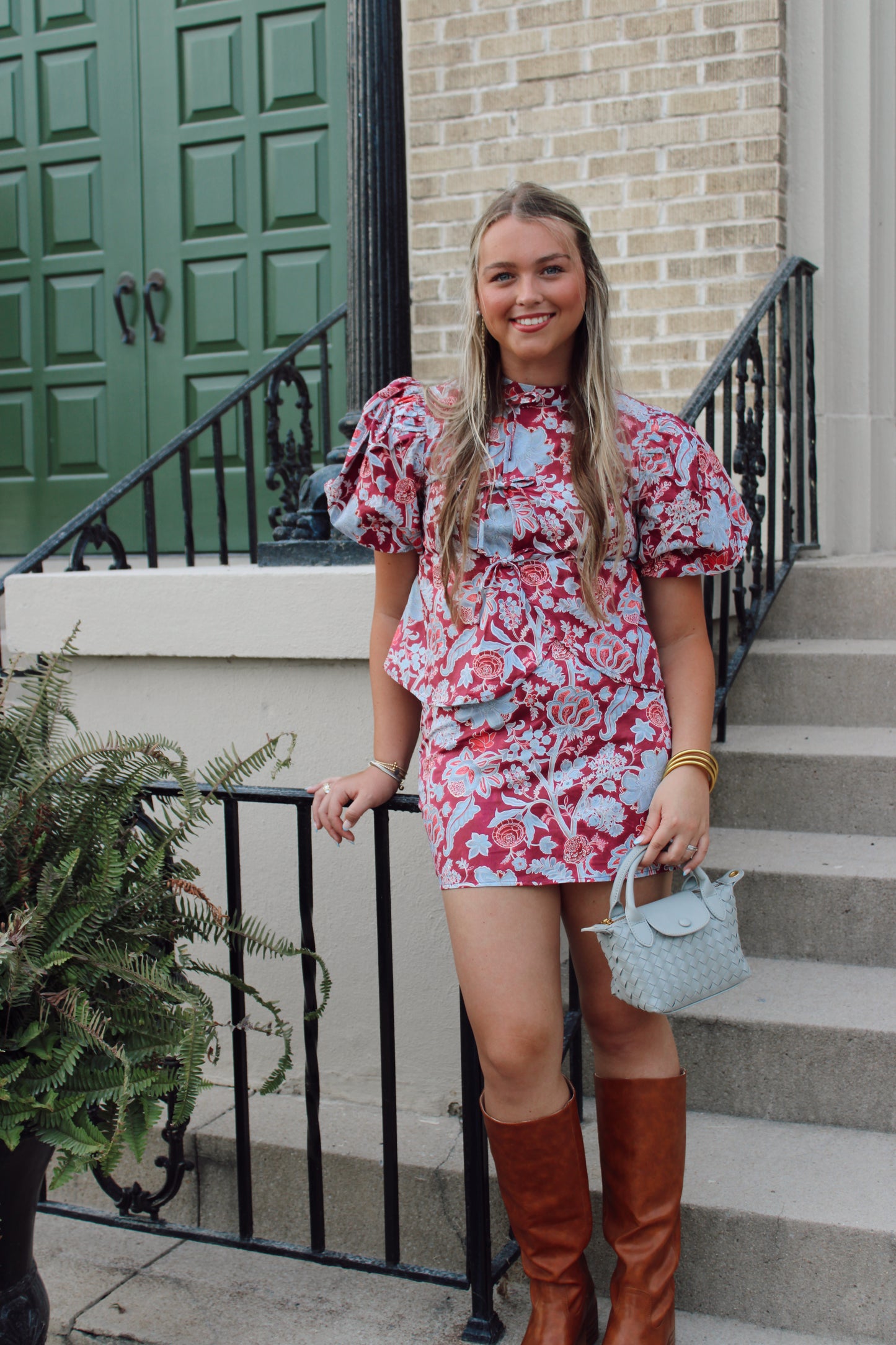 Izzie Floral Front Tie Top