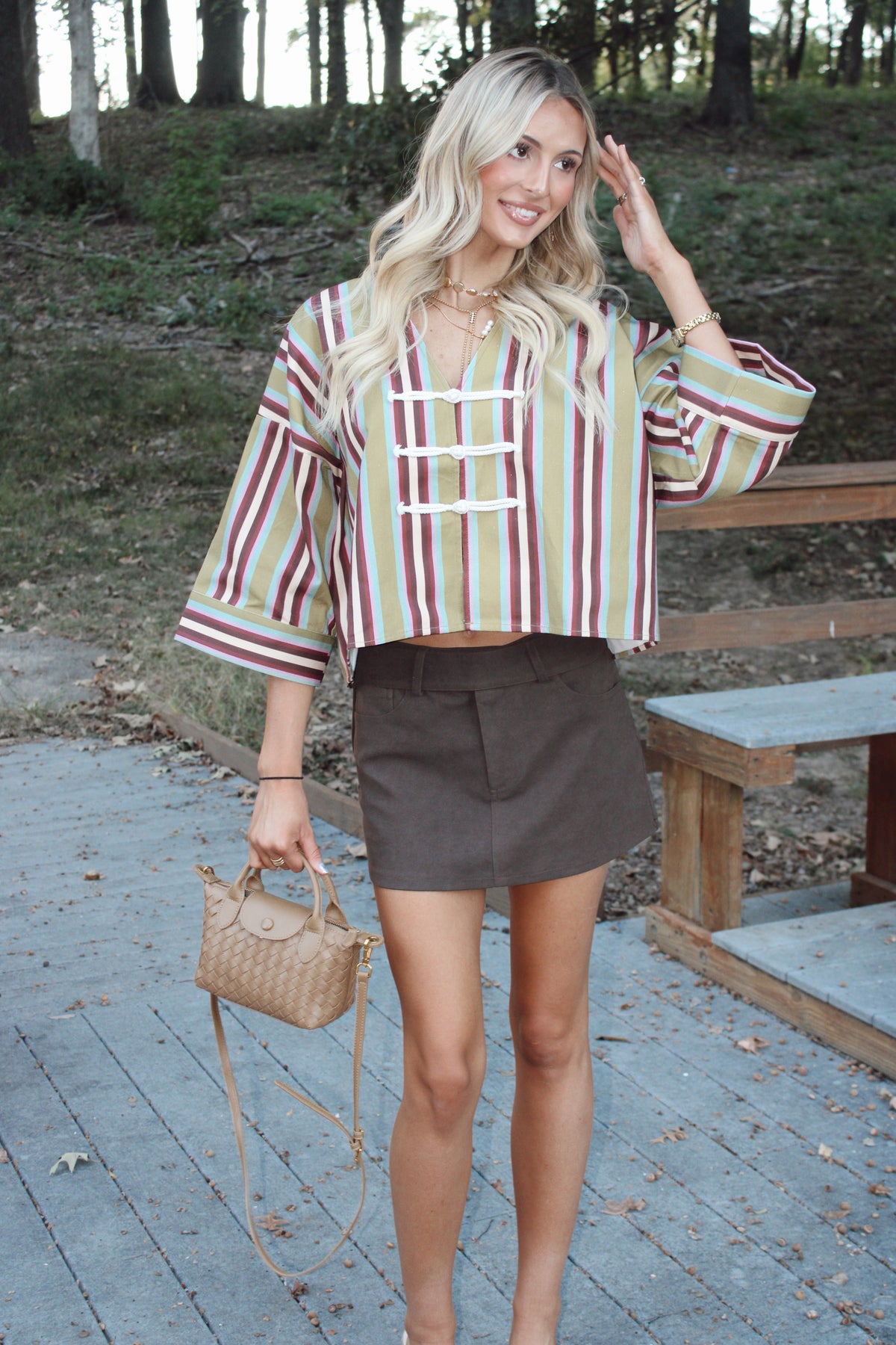Meredith Multi Color Stripe Top