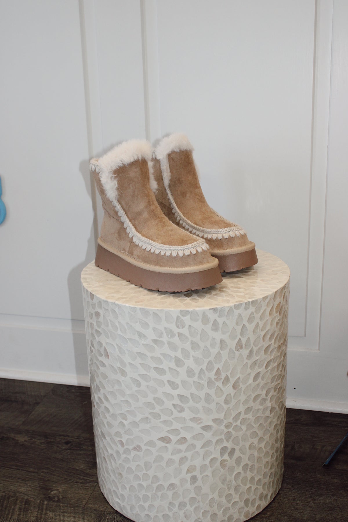 The Julie Almond Trim Platform Boot