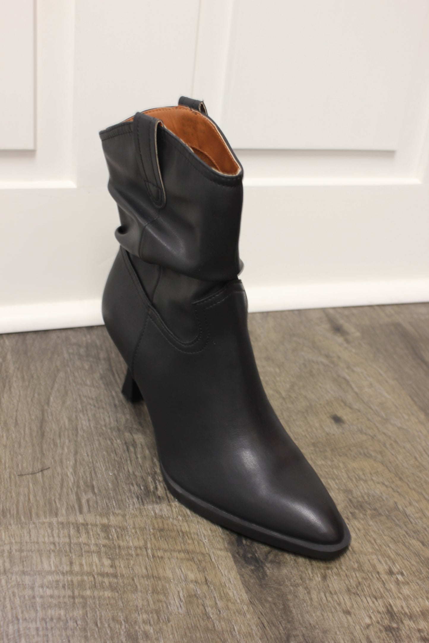 Riga Scruched Ankle Boot- Black