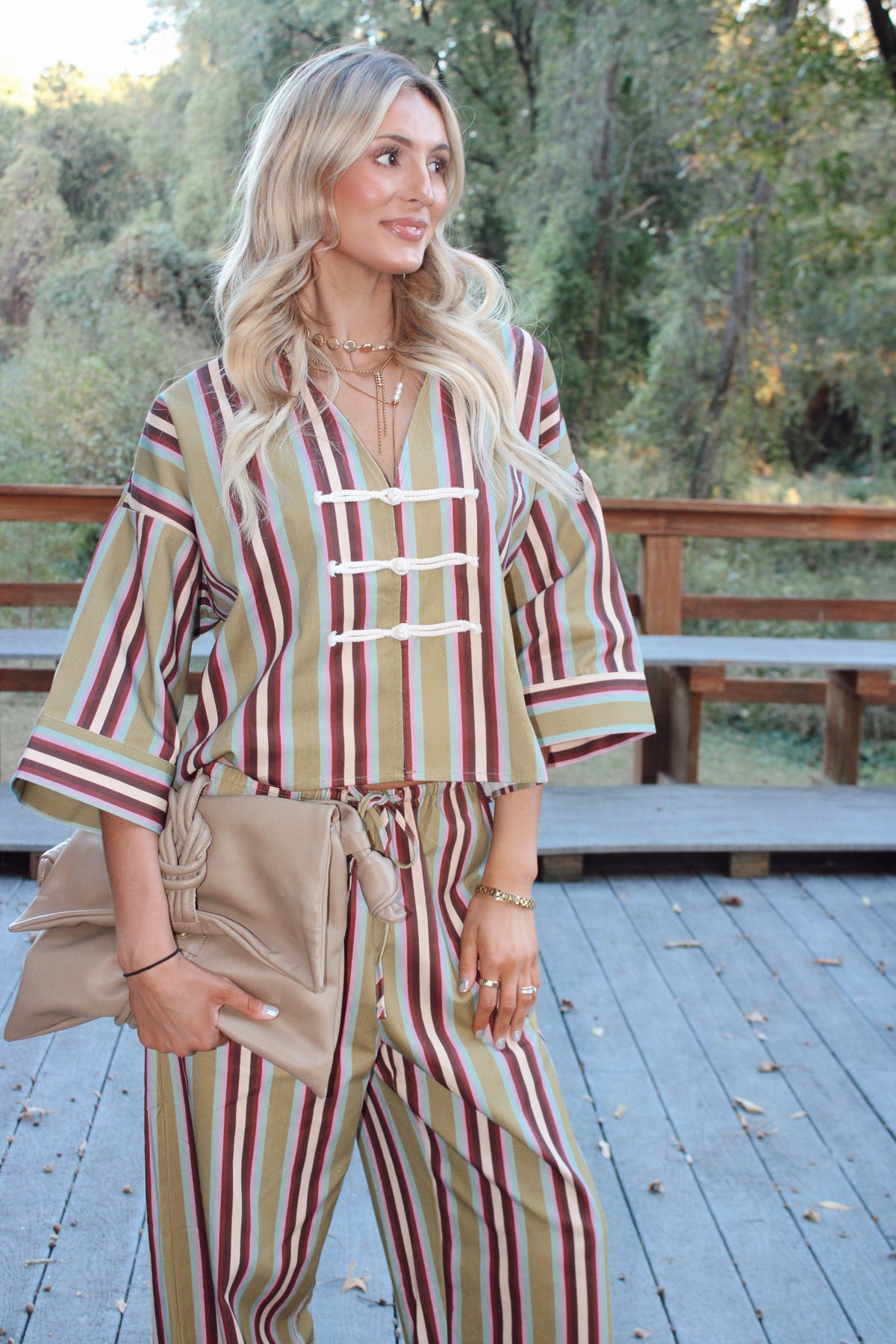 Meredith Multi Color Stripe Top