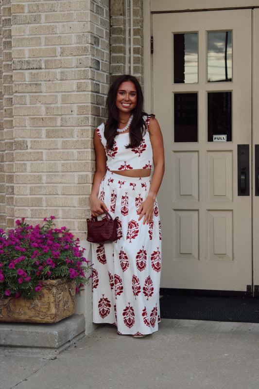 Callie Floral Print Maxi Skirt