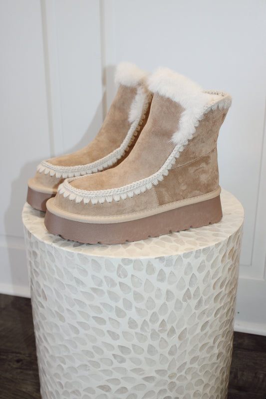 The Julie Almond Trim Platform Boot