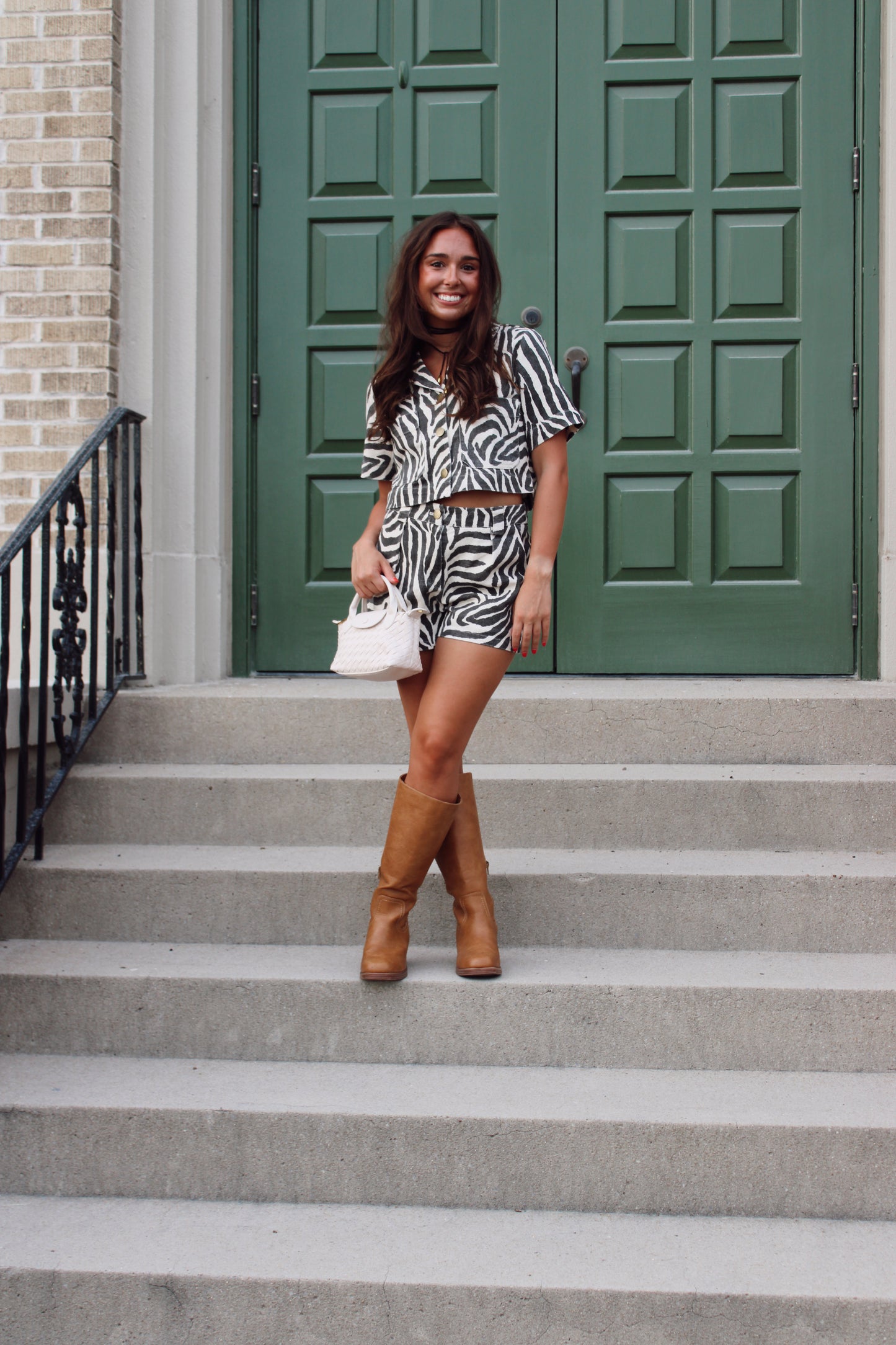 Kristen Zebra Matching Set Top