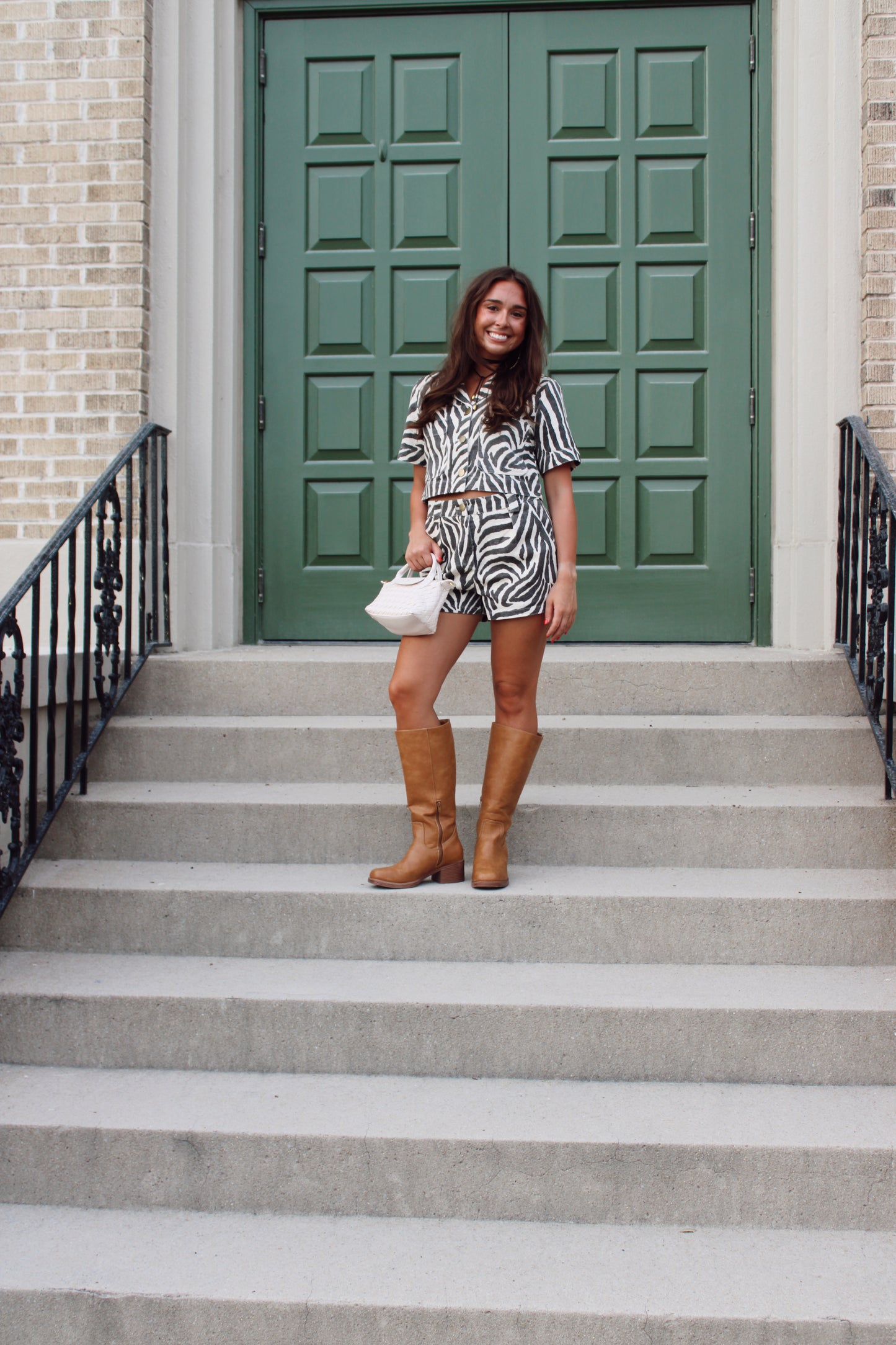 Kristen Zebra Matching Set Top