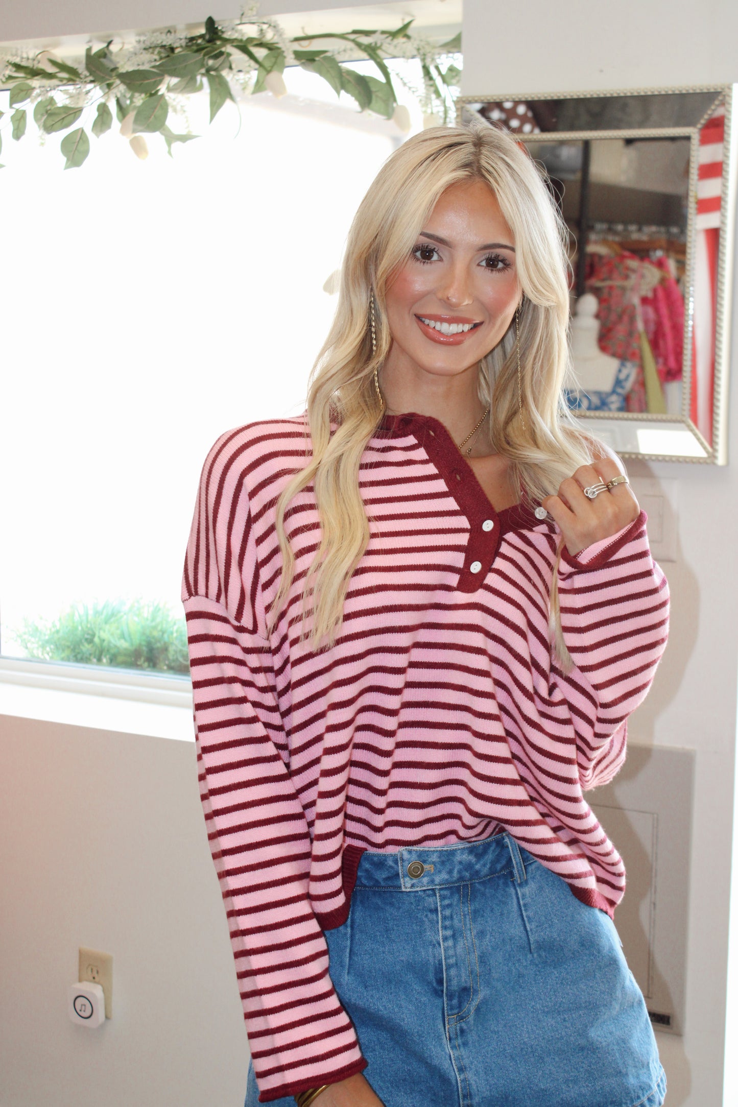 Harper Striped Henley