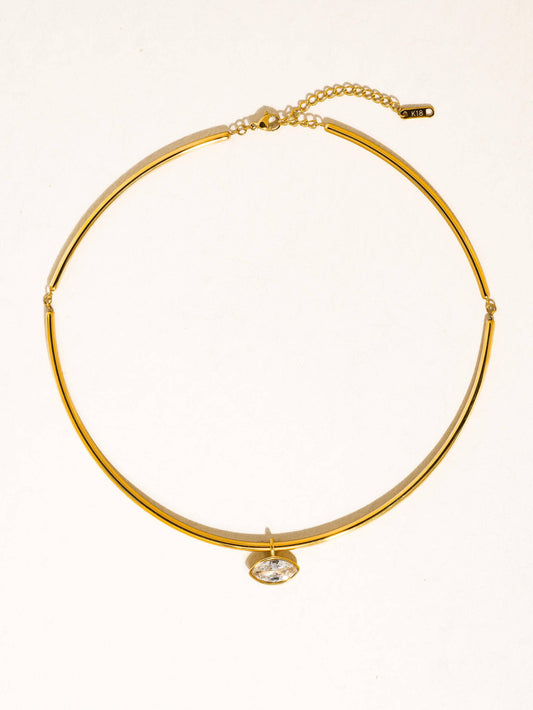 Campbell Oval 18K Gold Non-Tarnish Choker