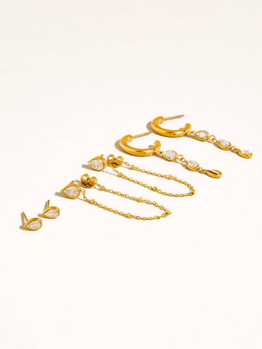 Finley Chain Drop Earring Sets