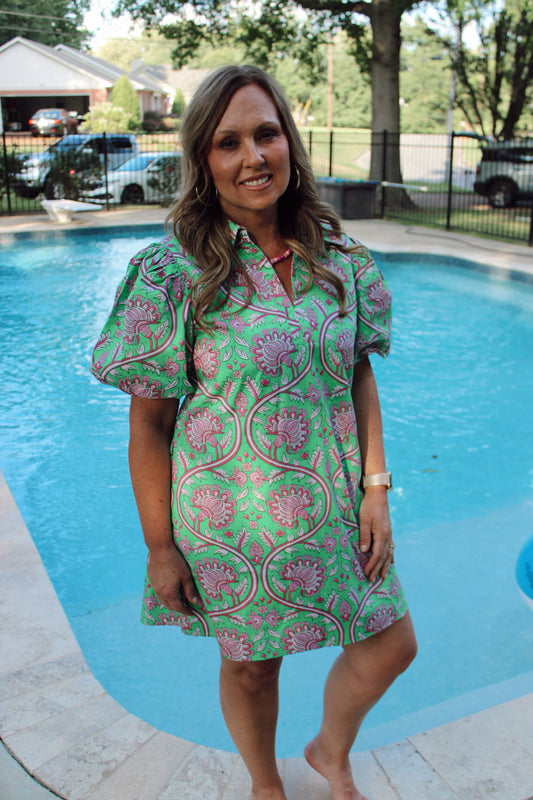 Peyton Paisley Print Mini Dress