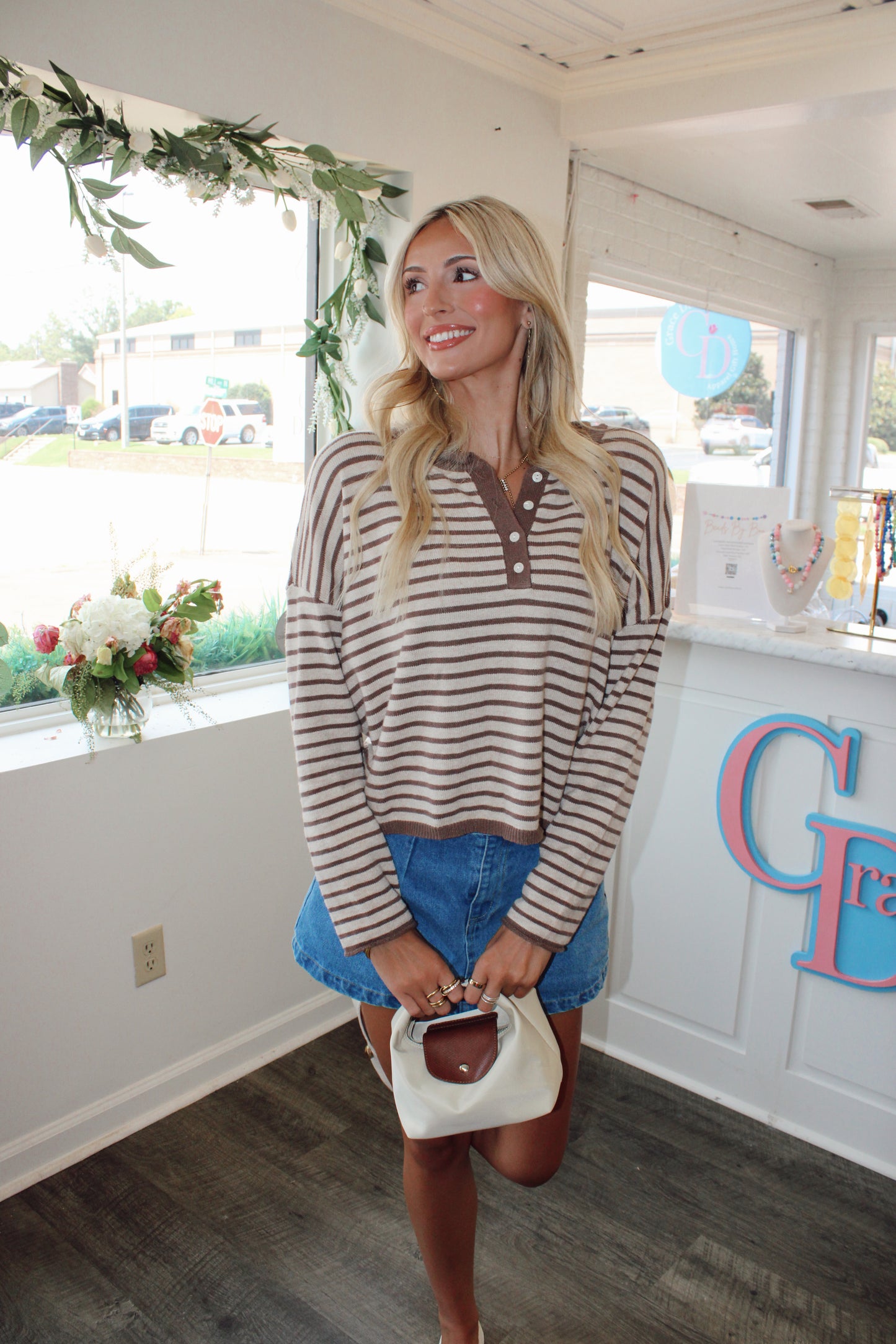 Harper Striped Henley