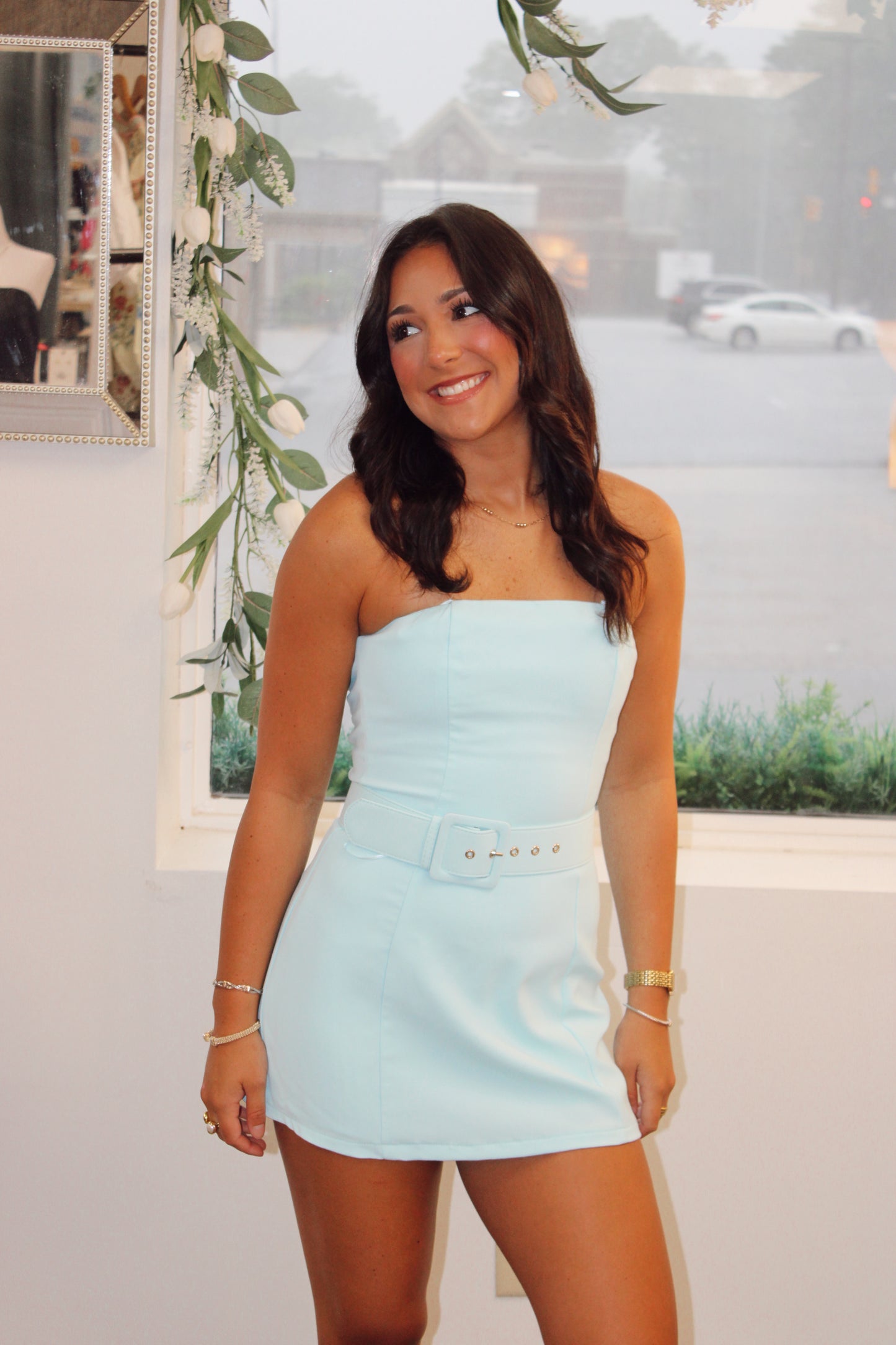 Macie Belted Mini Dress
