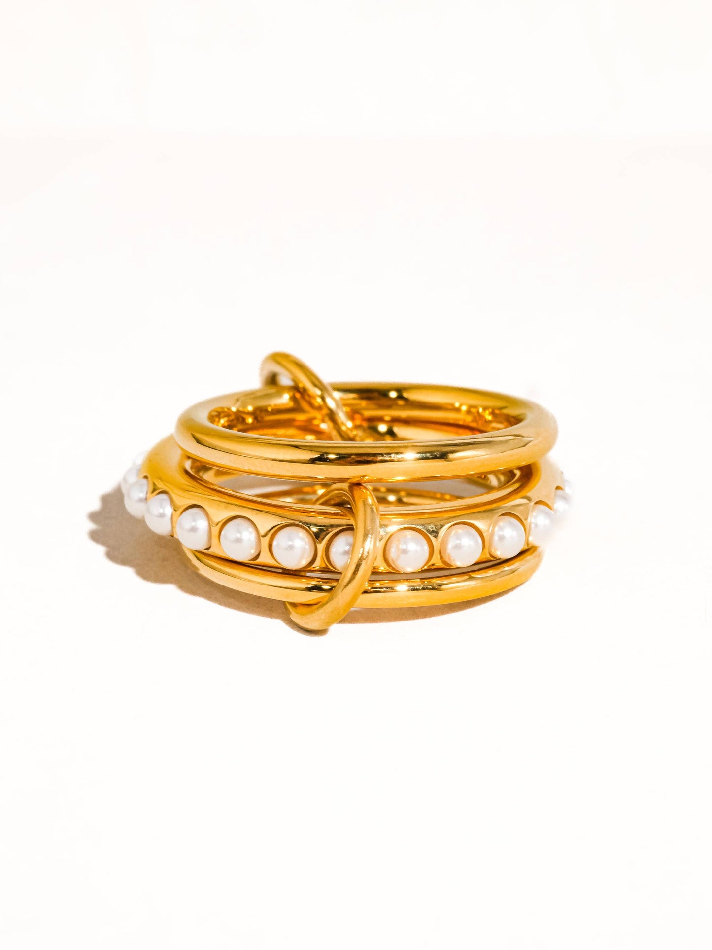 Danton Size 8 Multi Stack Pearl Band Ring