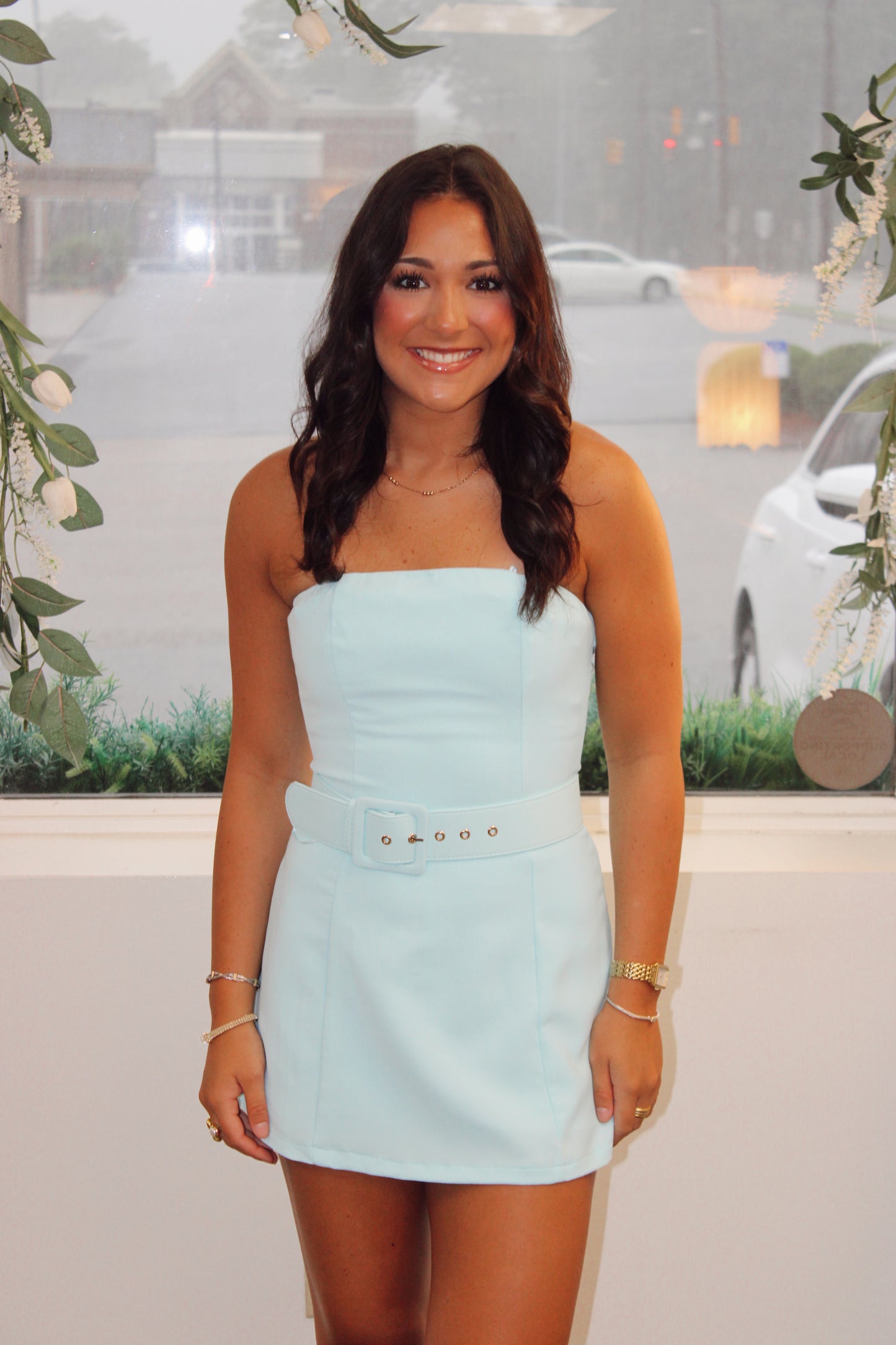 Macie Belted Mini Dress