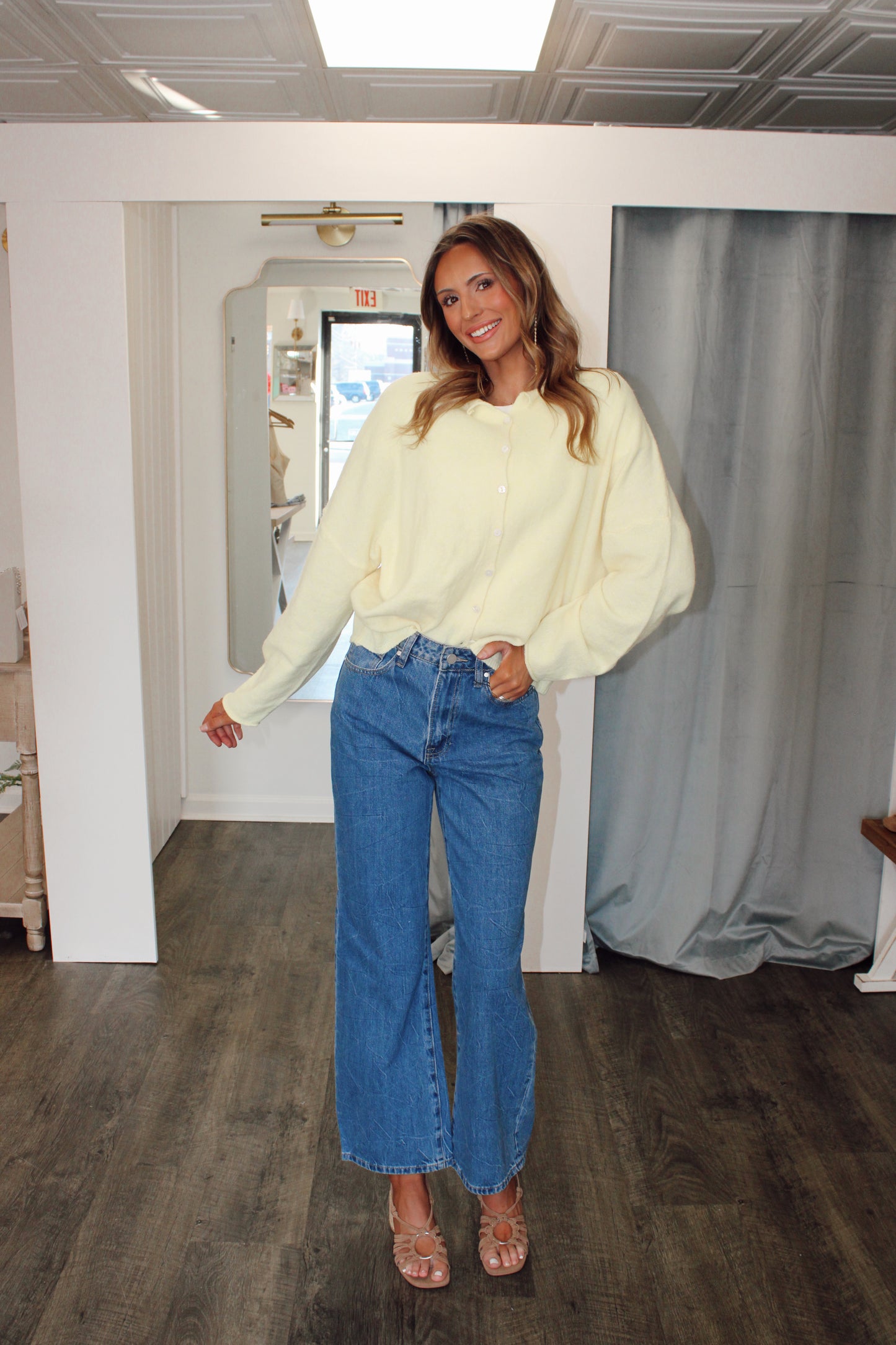 Lightweight Butter Yellow Cardigan
